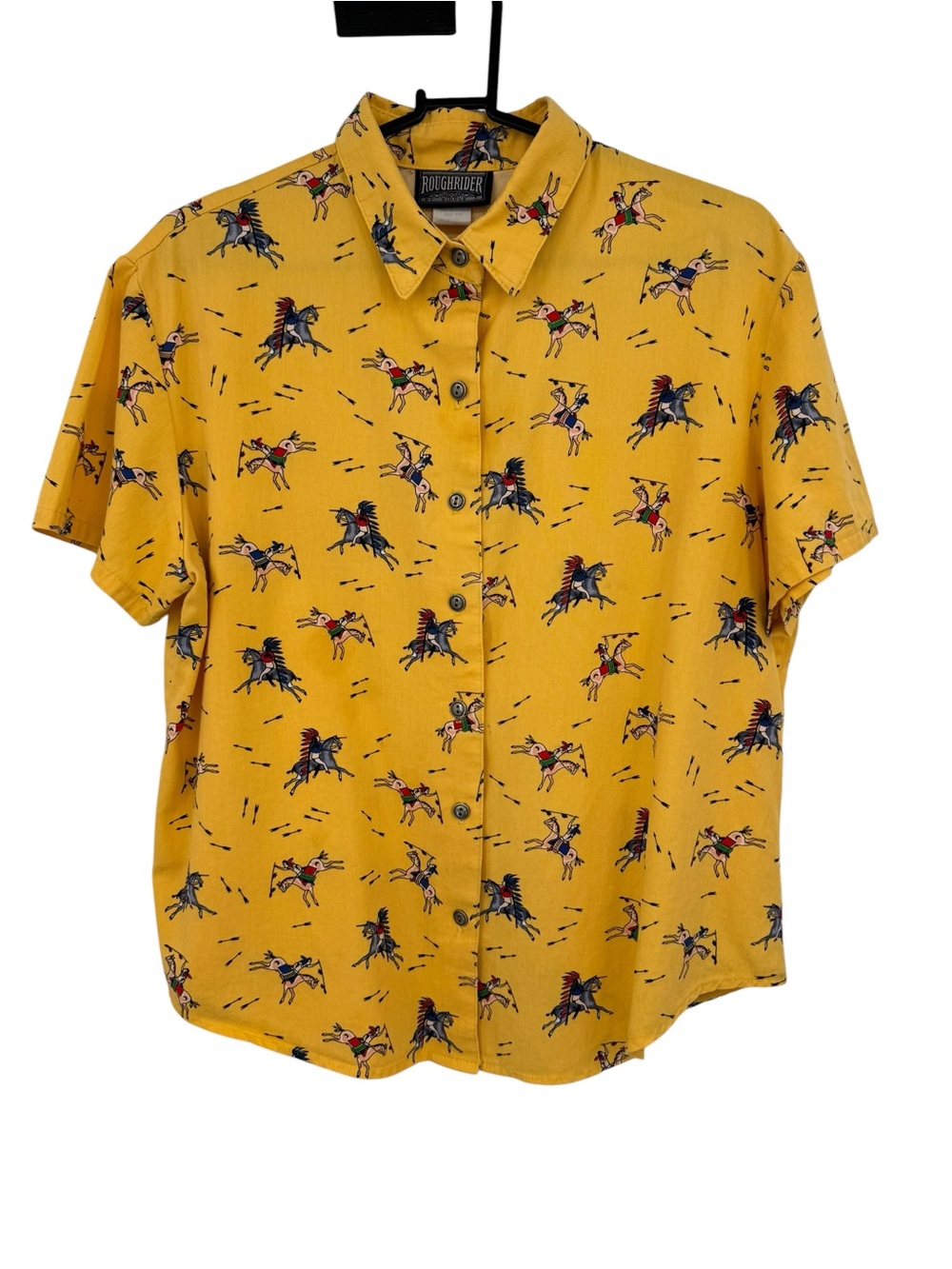 Vintage RoughRider by Circle T Cowboys and Indians Button Up Shirt L